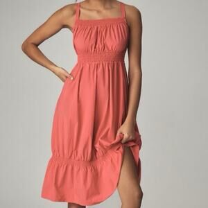 Anthropologie Daily Practice Tiered High-Low Midi Dress